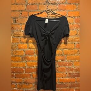 Abound Tie/Open Front Black Dress